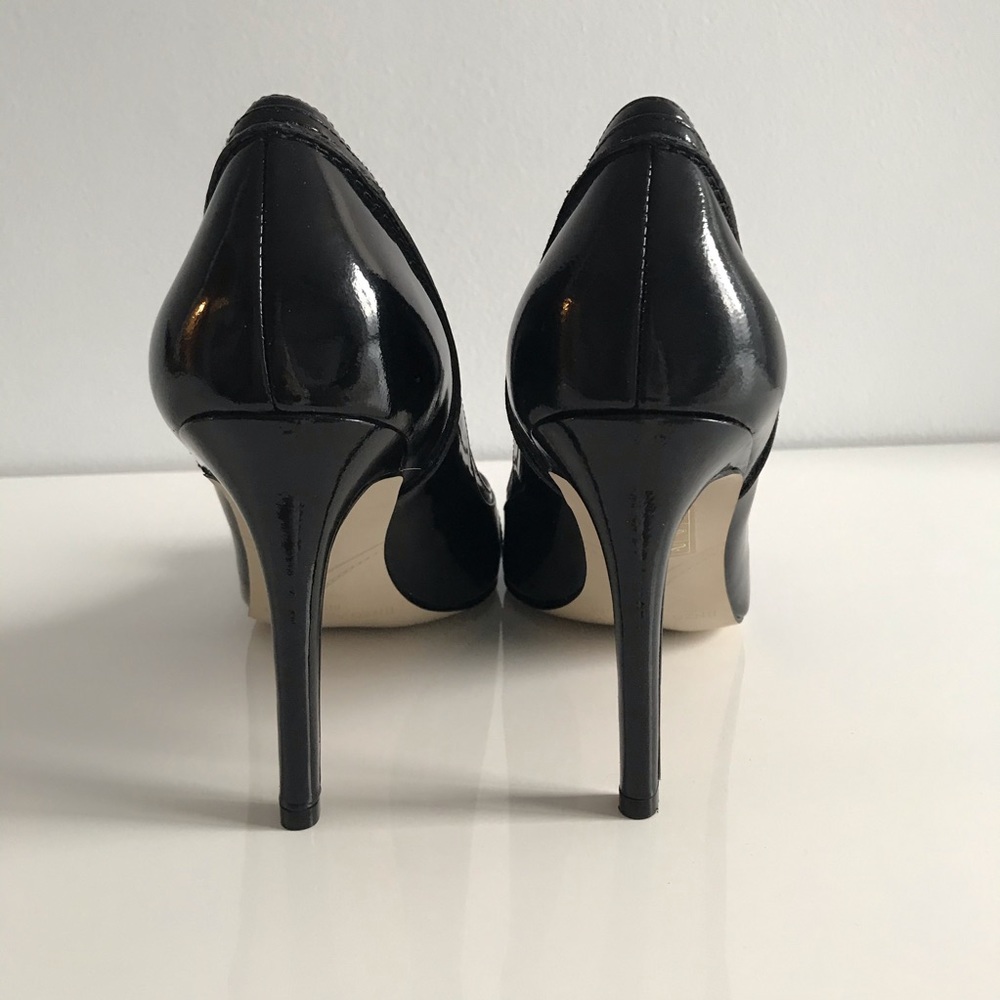 COPY - Enzo Angiolini Eamurray Patent Leather Silver Buckle Black Open Toe Pump… - Picture 2 of 16
